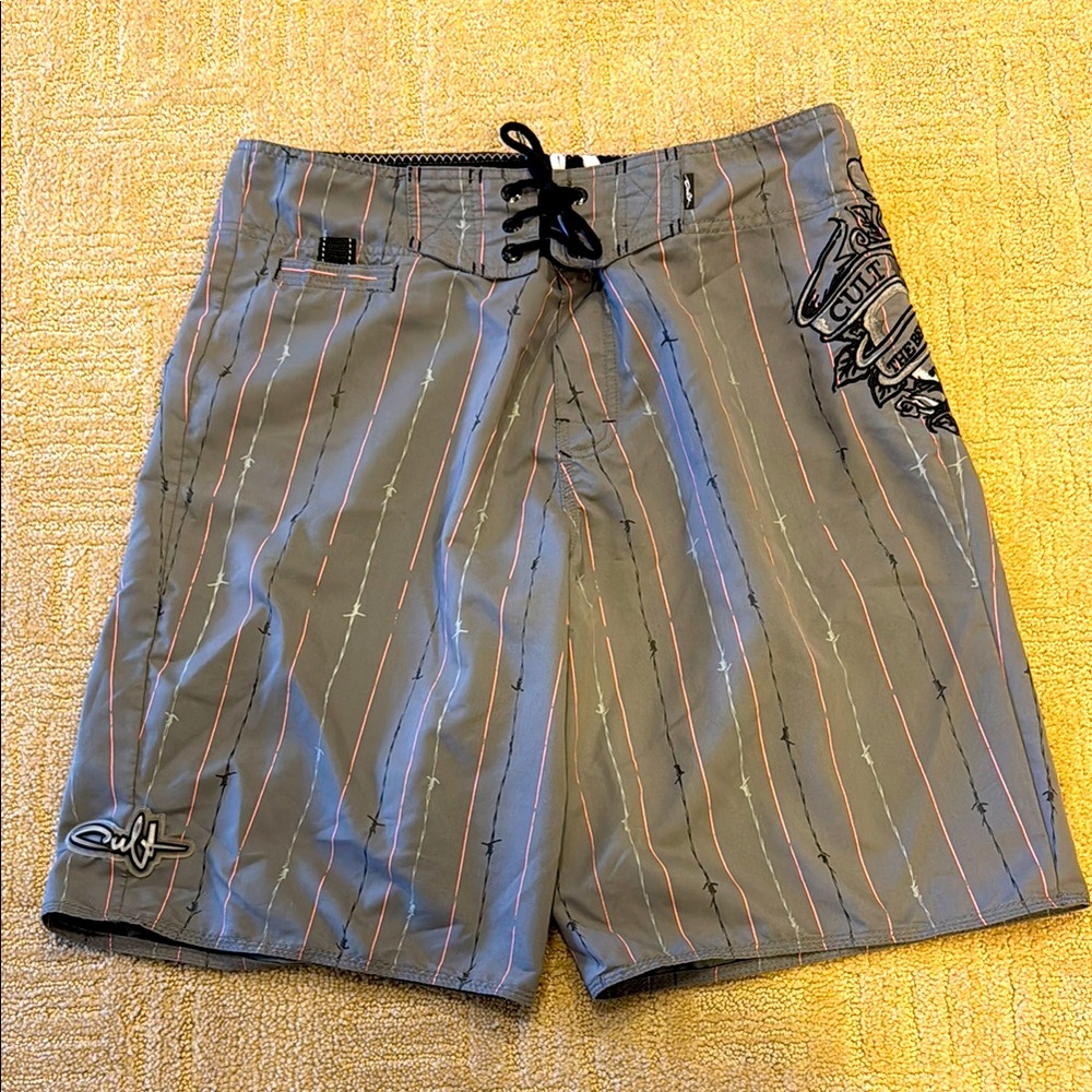 Cult Men’s Board Shorts Swim Trunks
